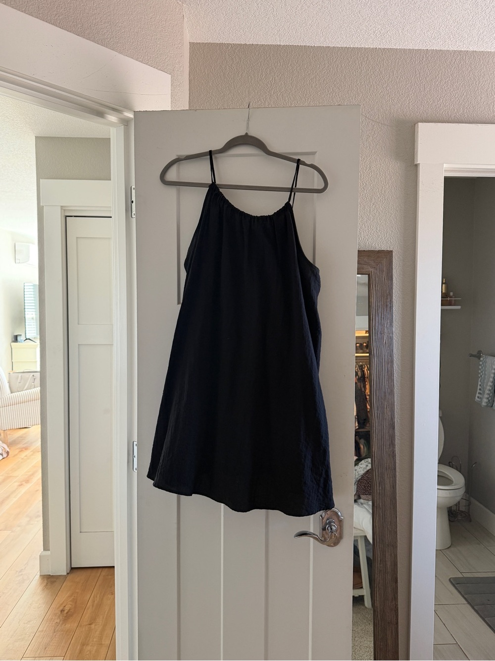 H&M Black Mini Slip Dress